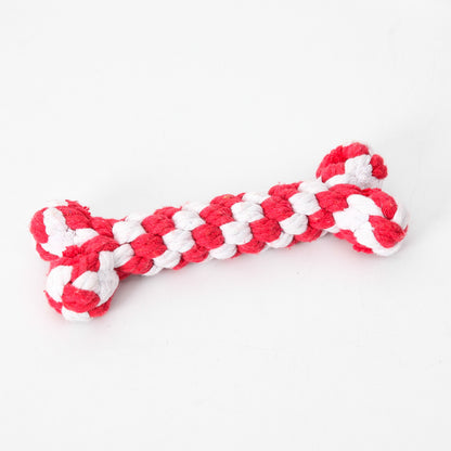 Classic Chew Bone – Safe Play Toy for Dogs Product category: knot toys Material: cotton rope Purpose: pet toy dog toy bone Function: bite resistant Size: around 15cm Dog Toys