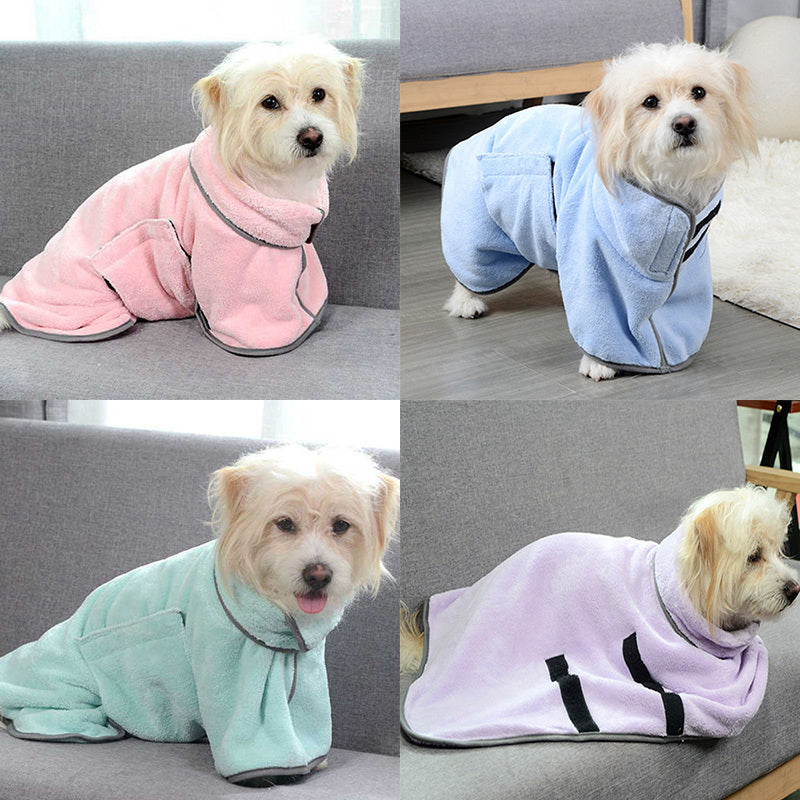 DryPaws™ – Quick-Dry Microfiber Pet Towel & Bathrobe Overview: Fabric is durable and absorbs water well, easy to clean, machine wash is available. This bathrobe can cover your pet's whole body, if your pets take a shower or get wet in the rain, help them