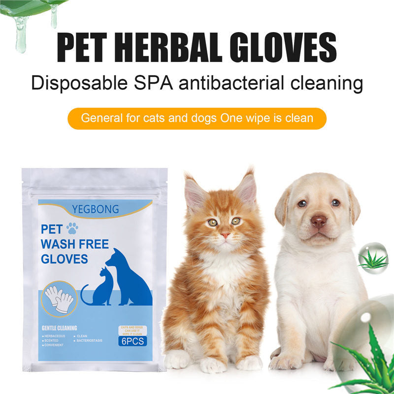 PawWipe™ No-Bath Gloves Product information: Product name: Pet disposable gloves 6pes Product packaging: bagged Packaging size about: 14*20cm Product size about: 24.7*25cm Material: aluminum foil Product gross weight: 45g Packing list: Gloves*6pcs Gloves