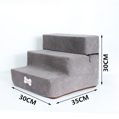 PawStep Pet Stairs Product information: Name: Pet ladder Seasons: Spring, summer, autumn, winter Material: deerskin velvet, high density sponge Features: Detachable, can be randomly combined Color: Grey, dark grey, Khaki, light brown, Dark brown, dark cof