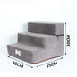 PawStep Pet Stairs Product information: Name: Pet ladder Seasons: Spring, summer, autumn, winter Material: deerskin velvet, high density sponge Features: Detachable, can be randomly combined Color: Grey, dark grey, Khaki, light brown, Dark brown, dark cof