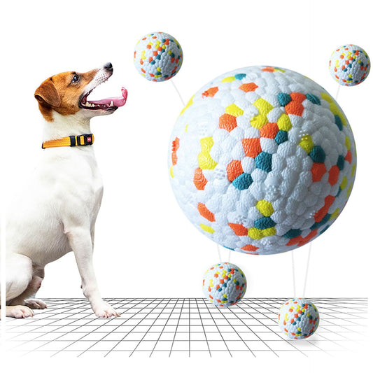 ChompClean – Molar Chew Ball for Dogs Durable TPU Dog Ball – Tough, Safe, and Great for Playtime Fun Give your pet hours of healthy, engaging fun with this heavy-duty TPU Dog Ball, designed to handle energetic chewers and boost interactive play. Whether i