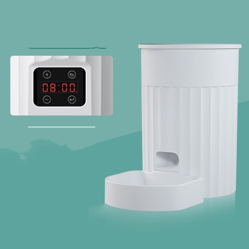PurrBot™ – Automatic Feeding with Smart Control Product information: Color: White Specification: Button, WIFI Material: PP Import or not: no Category: Pet tableware Packing list: Feeding device * 1 Product Image: Automatic Feeders