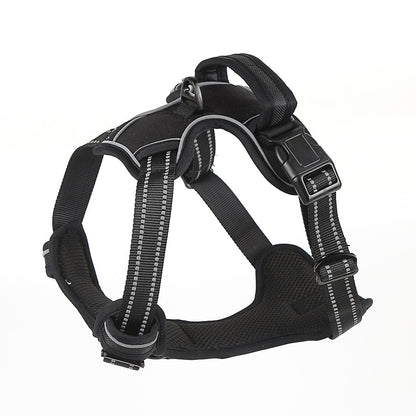 EasyWalk Reflective Harness Product information: Material: Polyester Specifications: S (bust 40-60cm), M (bust 55-70cm), L (66-90cm), XL (78-105cm) Color: black, red, fluorescent orange Packing list: Dog chest strap x1 Picture details: Size Suitable weigh