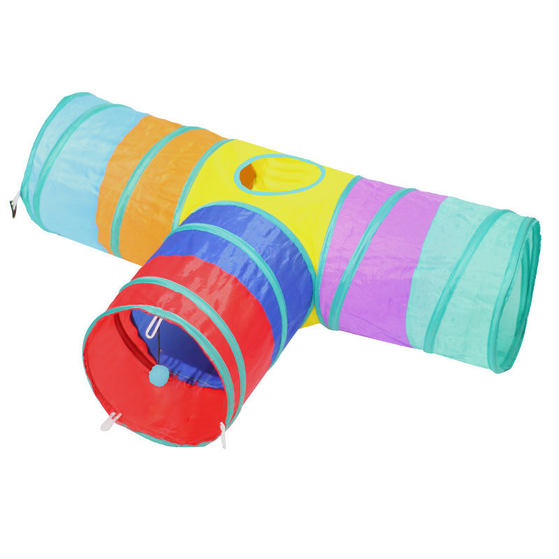 ClimbTunnel™ – Foldable Play Path for Curious Cats Product information: Product Name：Cat litter Material：Polyester Weight:360g Size (as above) :85X30X25CM Applicable objects: all kinds of cats Washing: hand wash [water rinse Function: Companionship / soot