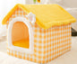 SnuggleHaus™ Enclosed Bed Overview: 1.Self-warming Fabric. Premium synthetic plush fur, a combination of comfortable and breathable, cozy, warm. 2.Durable Bottom. Can be placed in a balcony corridor or other places without worrying about sliding, providin