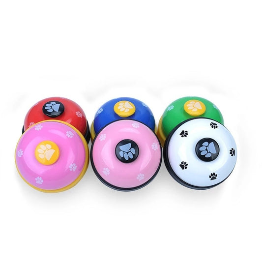 Pet Bell Trainer Describe: 100% brand new and high quality Bright colors, attract the attention of cats and dogs, sturdy and bite resistant, mechanically perfect, no battery required. Ring the bell to eat, ring the bell to urinate, develop intelligence, i