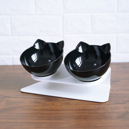 FurSpine Cat Feeder Product information: Shape:Round Material: Plastic Complete automatic feeding: Yes Product No.: Cat head transparent double bowl Color: Transparent cat head bowl Easy to clean transparent bowl: For dogs and cats Transparent bowl of cat
