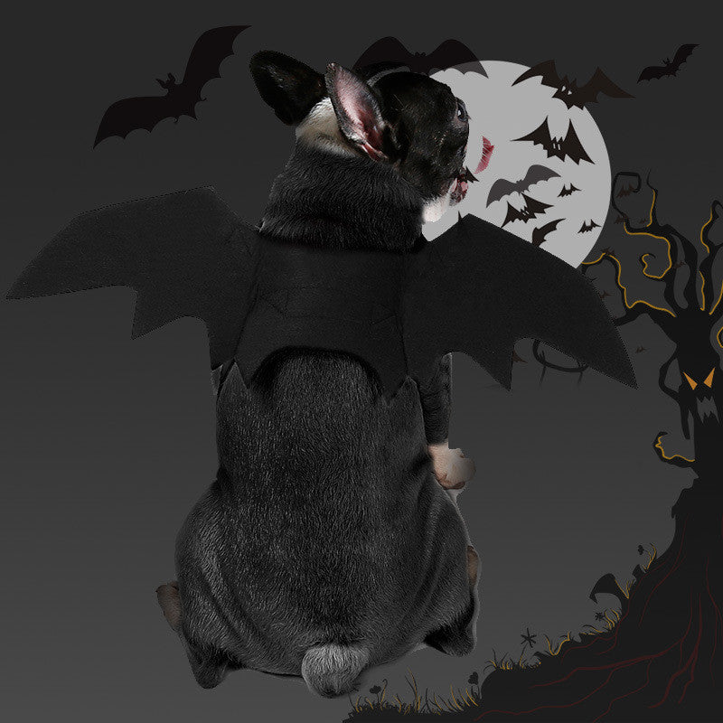 BatPup™ Winged Costume Product Features / Features: a cool dog accessory 1. The material uses black felt cloth, which is light in texture and wears no restraint. 2. The whole product is black, the lines are smooth and smooth, and the bat's mysterious cool