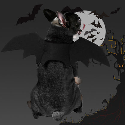 BatPup™ Winged Costume Product Features / Features: a cool dog accessory 1. The material uses black felt cloth, which is light in texture and wears no restraint. 2. The whole product is black, the lines are smooth and smooth, and the bat's mysterious cool