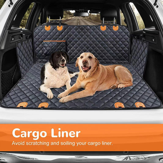 PetShield Car Mat Product information: Color: Orange with pocket, all black with pocket Specification: 137 * 147CM Material: cloth Applicable object: Dog Size: Packing list: Pet cloth car mat * 1 Product Image: Backseat Barriers