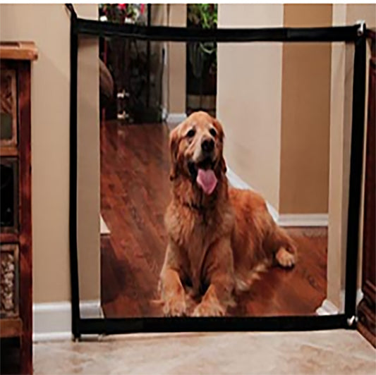 PawBlock Safety Fence Magic Pet Safety Gate – Portable Mesh Barrier for Doors, Stairs & More Keep Your Pet Safe Without Sacrificing Style or Space Overview Create a safe, pet-friendly space instantly with this Magic Mesh Pet Safety Gate – the perfect solu