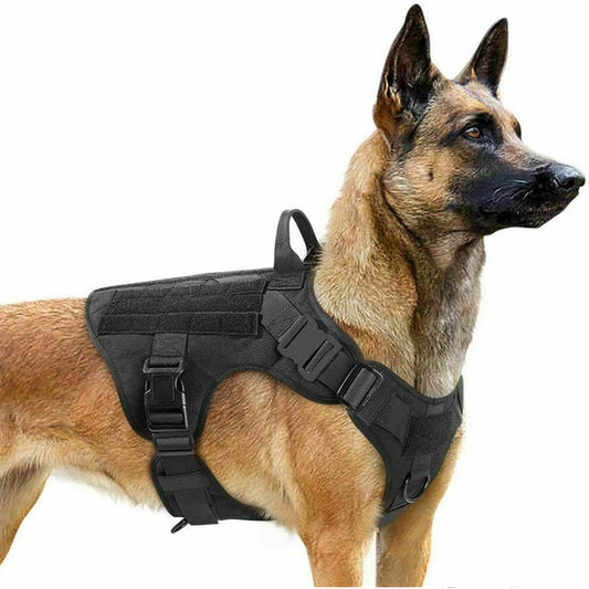 Military Tactical Dog Harness German Shepherd Adjustable Pet Dog Back Heavy-duty performance meets everyday comfort. Perfect for working dogs, training, and outdoor adventures. Why Dog Owners Choose This Harness: ✅ Ultra-Durable & Made to Last Crafted fro