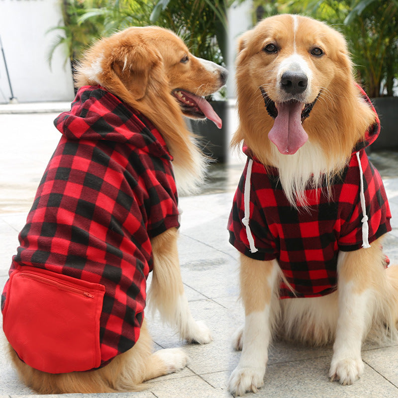 Zipper Pocket Dog Sweater – Stylish & Functional Pet Wear Product information: Material: Polyester Application: Pet Color: big dog zipper pocket sweater pure red, big dog zipper pocket sweater ginger yellow, big dog zipper pocket sweater lake blue, big do