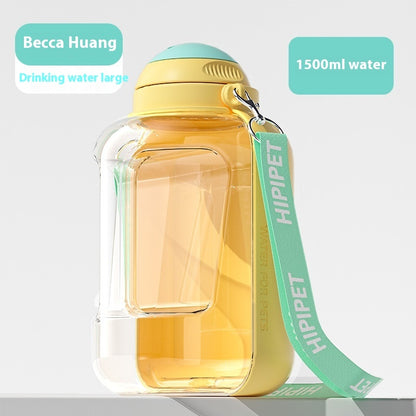 PawSip & Snack Pot 2-in-1 Portable Dog Water & Food Bottle – Hydration On-the-Go Make every walk, hike, or travel adventure with your furry companion easier with our 2-in-1 Dog Water Bottle with Food Container. Designed for convenience, durability, and po