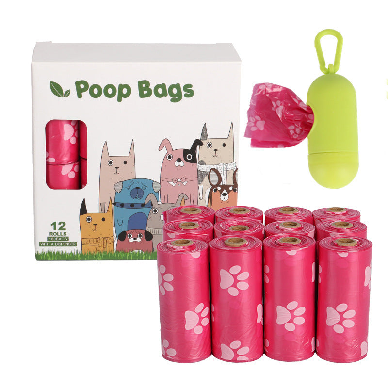 WalkClean Poop Bags Product information: Style: Continuous roll Material: HDPE+EPI Specification: 23*33cm/ 15 pieces per roll Epi degradation: fission and degradation about 2 years after being discarded in the soil Material: EPI+HDPE Thickness: 0.01mm=1 w