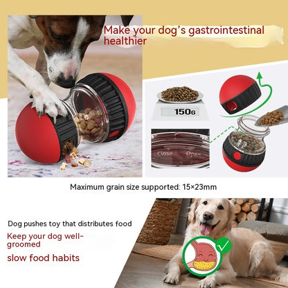 TreatTumbler Overview: DURABLE MATERIAL & THICKENED LARGE BARN - To ensure long-term use and pet health and safety, both ends of the dumbbell treat dispensing dog toy and dog treat dispenser toy are made of durable non-toxic nylon. And we thickened and en
