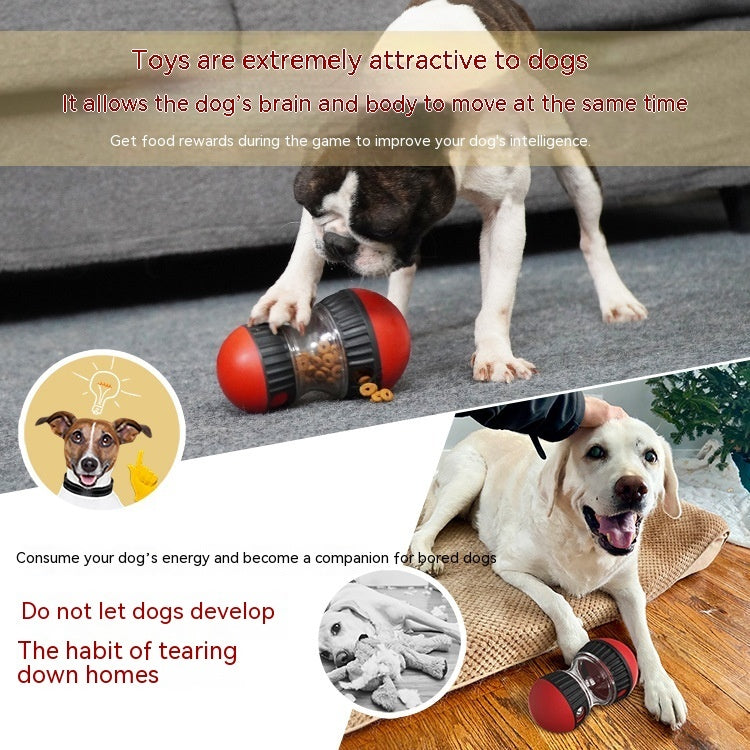 TreatTumbler Overview: DURABLE MATERIAL & THICKENED LARGE BARN - To ensure long-term use and pet health and safety, both ends of the dumbbell treat dispensing dog toy and dog treat dispenser toy are made of durable non-toxic nylon. And we thickened and en