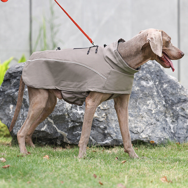 Weatherproof Soft Shell Jacket Product information: Color: Rock brown, blue, black Size: XS,S,M,L,XL,2XL,3XL Applicable gender: general Material: Polyester Fiber Style: British style Category: pet clothing Packing list: Dog clothes *1 Product Image: Pet J