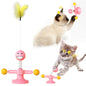 GlowSpin™ When the cat is playing, the toy can swing back and forth freely without falling over. Driven by the self-weight module at the bottom, the toy can be moved forward or backward by swinging. When the product is laid horizontally, the toy can also