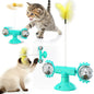 GlowSpin™ When the cat is playing, the toy can swing back and forth freely without falling over. Driven by the self-weight module at the bottom, the toy can be moved forward or backward by swinging. When the product is laid horizontally, the toy can also