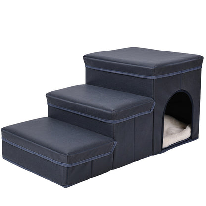 ClimbEasy Pet Ladder Product information: Material: Tech cloth Colors: blue (rabbit plush), beige (rabbit plush), blue (lamb plush), beige (lamb plush), claw print blue (rabbit plush), claw print red (rabbit plush) Product size: 68 * 35 * 33cm Packing lis