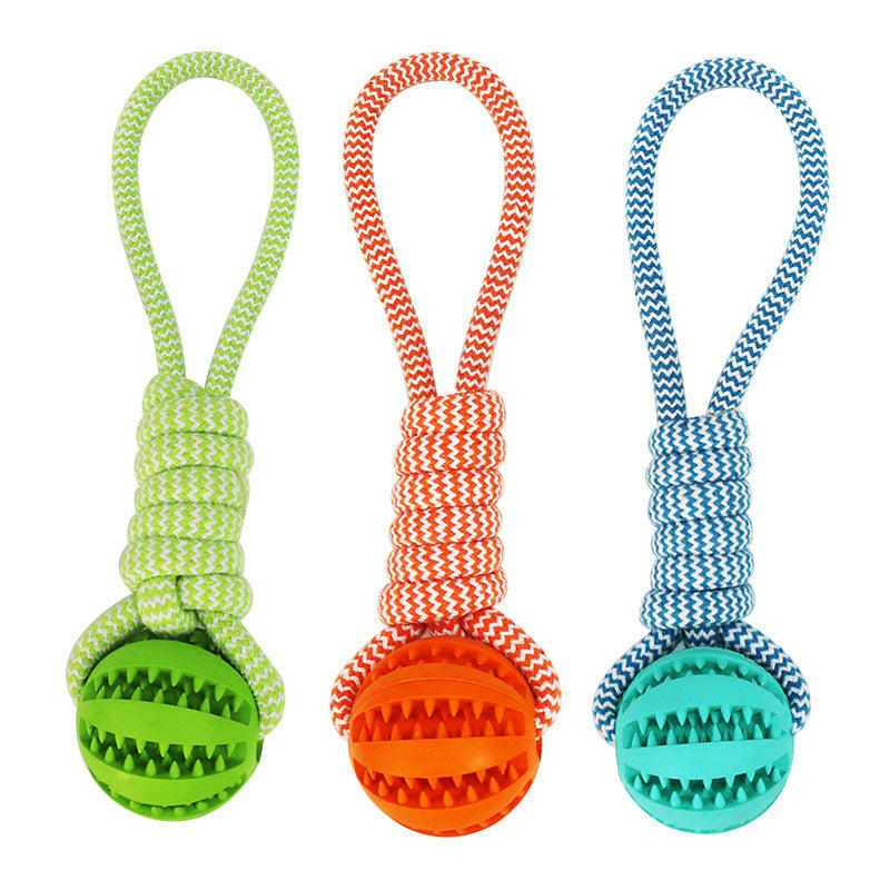 SnackRope – Interactive Leaking Ball for Chewing & Cleaning Teeth Overview: 1. Rubber balls and dog bite chew balls keep your dog's teeth and gums clean and healthy. 2. The surface protrudes from the particles, which can grind teeth and protect the oral h