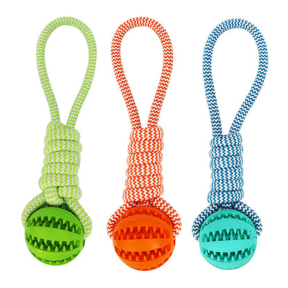 SnackRope – Interactive Leaking Ball for Chewing & Cleaning Teeth Overview: 1. Rubber balls and dog bite chew balls keep your dog's teeth and gums clean and healthy. 2. The surface protrudes from the particles, which can grind teeth and protect the oral h