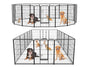 PawPlay Indoor Fence Dog Playpen – Model Specifications Model Code Panels Height (in) Configuration Assembled Dimensions (L × W × H) Package Size (L × W × H) Net Weight Gross Weight ZHUMI-DOGF-8S01-24S 8 Panels 23.60" Single Door 92.10" × 32.60" × 23.60"