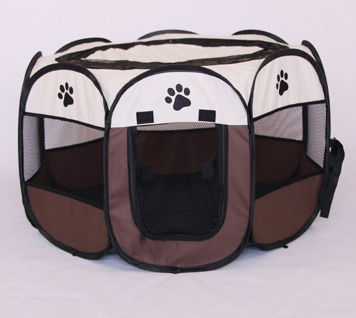 QuickPaw Pet Enclosure Specifications: Highly recommended Material: 600D oxford Cloth+ Mesh Highlights: Great for outdoor dogs Waterproof Breathable anti-mosquito Scratch resistance Detachable skylight Note: 1、About 2CM error is allowed due to manual meas