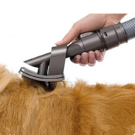 VacuGroom™ – Pet Brush Attachment for Vacuum Cleaners Product information: This grooming tool removes loose hair directly from your dog before it's shed around the home. Collected hair is then sucked straight into the vacuum. Mess-free vacuum-assisted dog