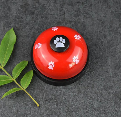 Pet Bell Trainer Describe: 100% brand new and high quality Bright colors, attract the attention of cats and dogs, sturdy and bite resistant, mechanically perfect, no battery required. Ring the bell to eat, ring the bell to urinate, develop intelligence, i