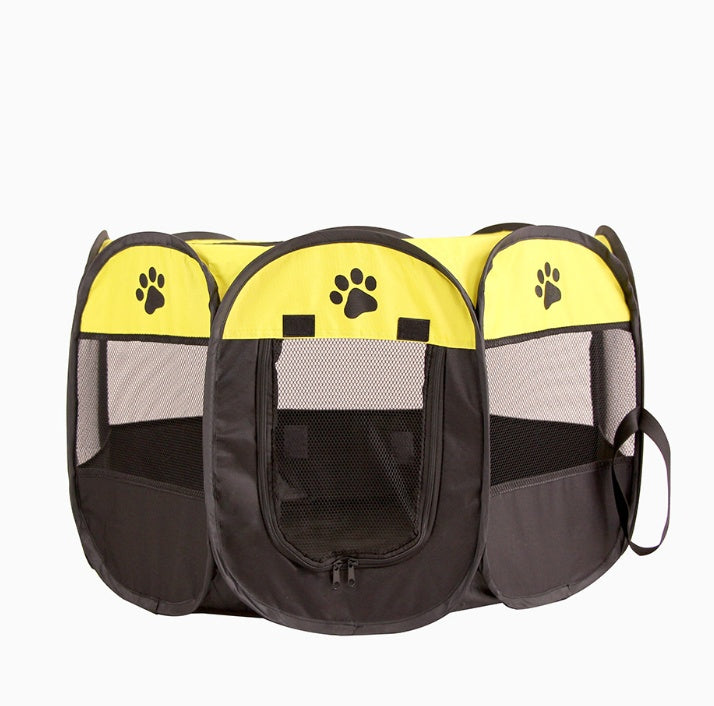 QuickPaw Pet Enclosure Specifications: Highly recommended Material: 600D oxford Cloth+ Mesh Highlights: Great for outdoor dogs Waterproof Breathable anti-mosquito Scratch resistance Detachable skylight Note: 1、About 2CM error is allowed due to manual meas