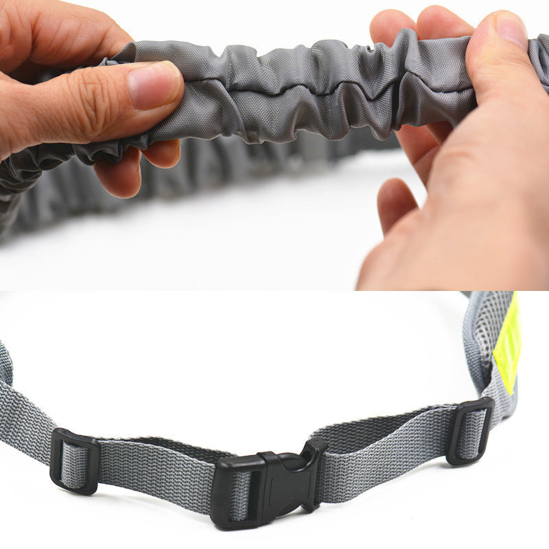 GoPaws [product name]: dog running traction set four-piece [product color]: gray black green red [product material]: nylon [product specifications]: length 144cm, waist circumference: 78-110cm [Product Description]: This is a retractable and adjustable sp