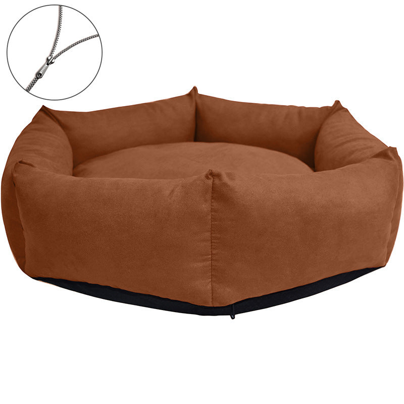 CozyHaven™ – All-Weather Washable Dog Kennel Product information: Materials: cloth Product category: pet nest Color: red, yellow, wine red, khaki, blue, dark green, light gray, dark gray, dark brown, purple Size: Outer Diameter S:50cm/19.68inch M:60cm/23.