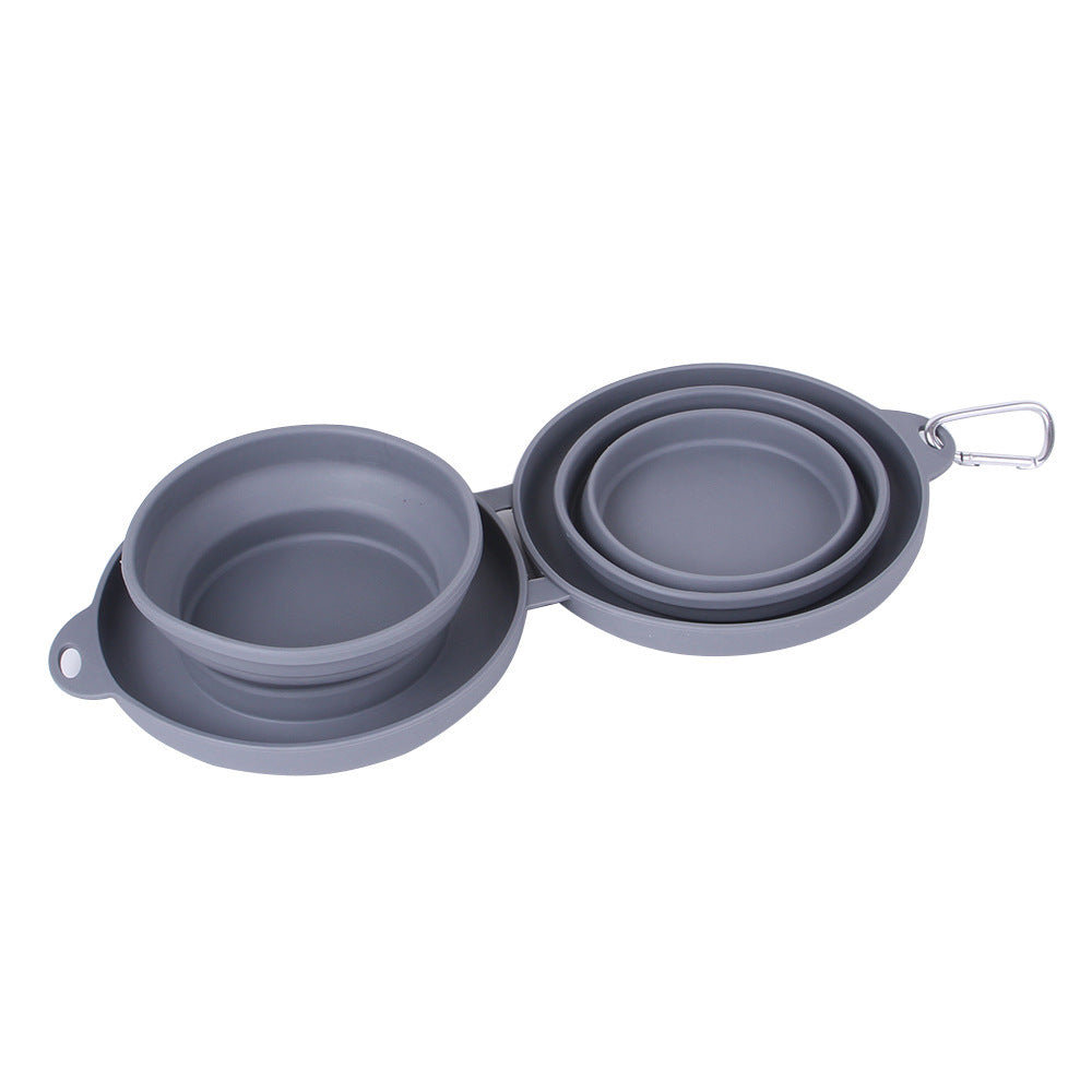 PetFold Twin Bowl Collapsible Double Dog & Cat Bowl – Portable, Spill-Proof, Travel-Friendly Feed your furry companions with ease—anywhere, anytime. This foldable double bowl is the ultimate solution for pet parents on the go. Whether it’s a quick walk, a