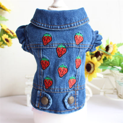 Designer Denim Dog Jacket – Trendy Vest for Small Pets Overview: Denim one piece dog jacket are made from soft denim fabric, durable and comfortable, prevent your pets effectively from direct sunlight in summer, keep warm in fall and winter. Machine-washa