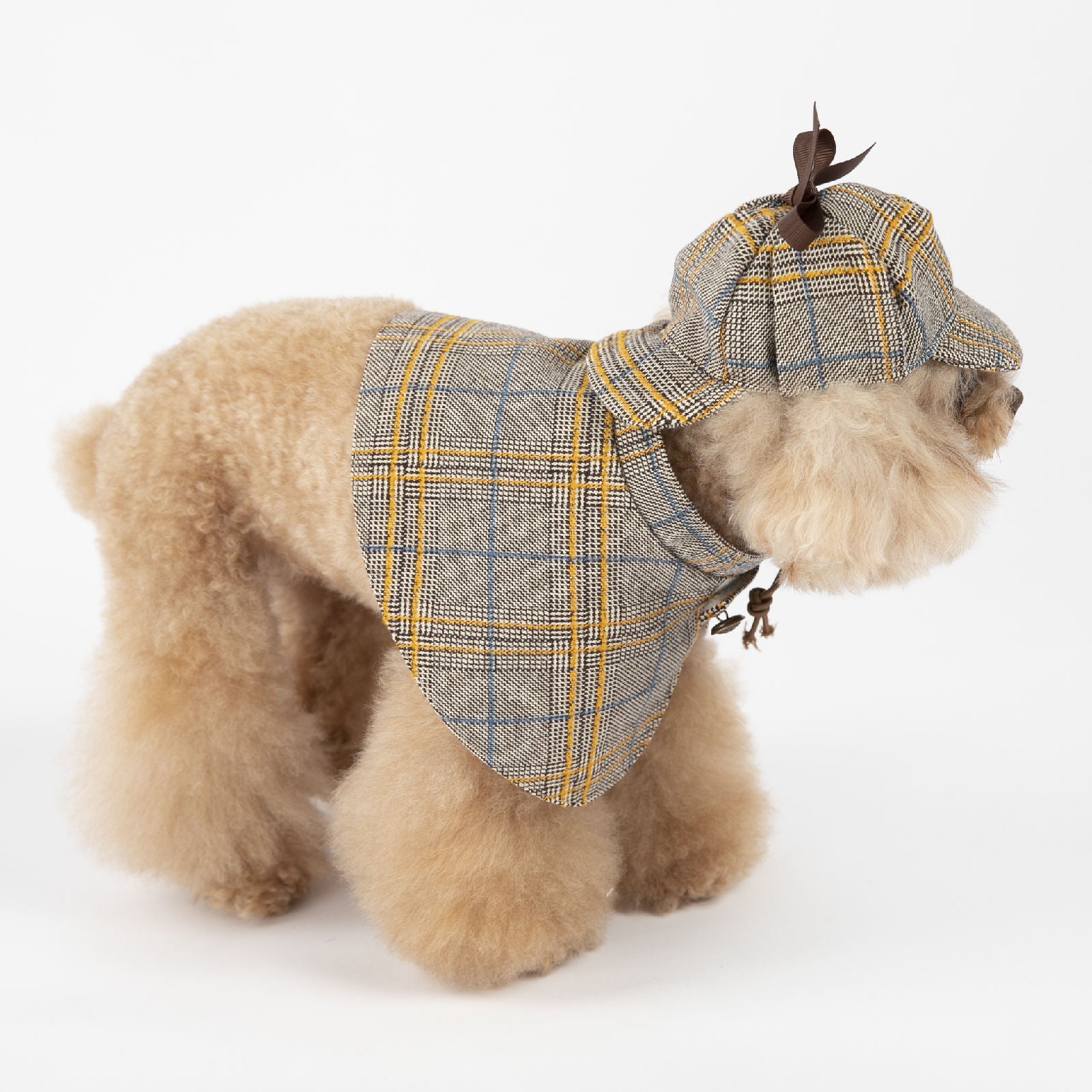Pawlock™ Mystery Cape Product information: Material: Cotton Product Category: Transforming clothes Applicable gender: general Color: Camel Detective Suit Size: S, M, L Size Information: Size: S/M/L S: suitable for puppies under 4kg M: suitable for dogs of