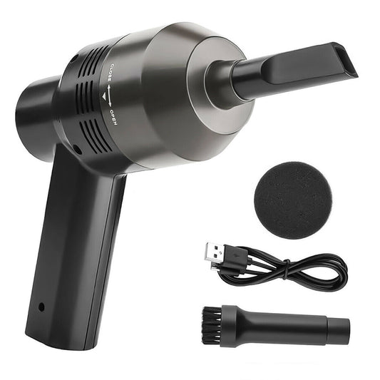 TechSweep™ Feature: High Power & Strong Suction: The desk vacuum cleaner adopts an advanced brush-less axial flow copper DC motor with thick copper wire, the high sensitivity rotating shaft, stronger suction, and electric air duster are ensured. What’s mo
