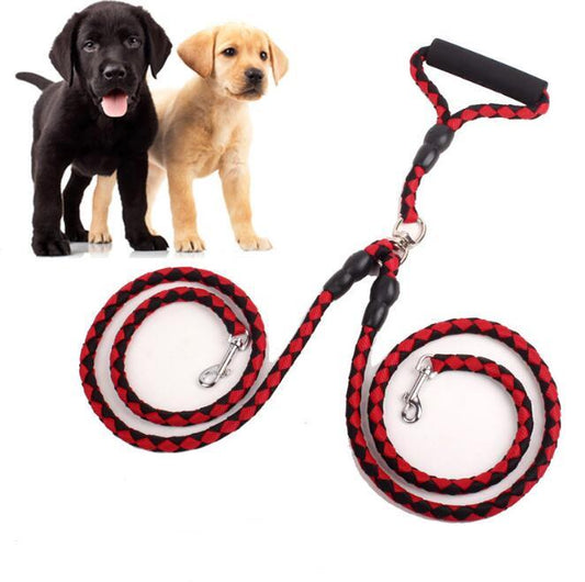 DuoLead Overview: HEAVY DUTY - Our Strong and heavy duty leash is constructed from high-quality real mountain climbing nylon rope. Made with strongest 1/2 inch diameter rock climbing rope and very durable metal clip hook for you and your dog safe. REFLECT