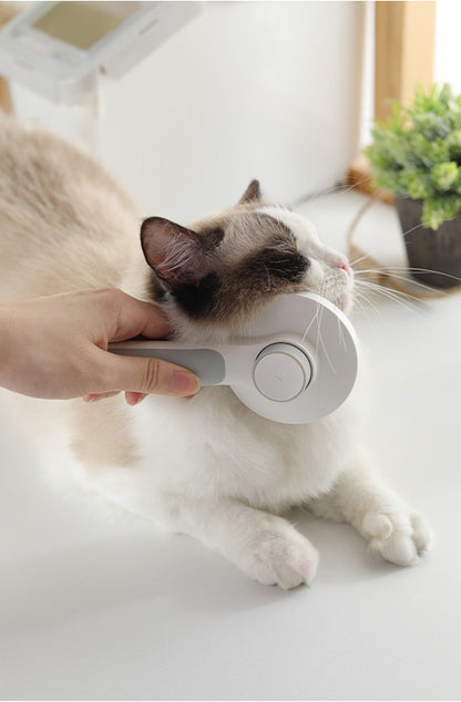 GlideMate™ Pet Grooming Comb Overview: - 135-degree needle comb, no damage to pet skin - Open knots and hair removal, comb through to the end - Round comb handle, not tired after holding - One-key self-cleaning, easy to clean Specification: Material: ABS,