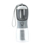 FurGo Multi-Cup Overview: 1. 3-in-1 Design: This pet water bottle features a built-in 300ml water, 100g food container, and waste bag compartment, providing all-in-one convenience for pet owners on the go. 2. Built-in Filtration System: The water dispense