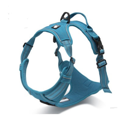 TrueFit Reflective Harness Overview: Two safety belt connection points: the aluminum alloy D-ring on the back of the safety belt and the stainless steel O-ring on the front of the safety belt. Ergonomic design: easy to open and easy to close. Reduce the r