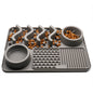 FurSniff Pet Mat Overview: 1. The licking mat is a unique form of pet slow-feeder dog bowl for the dog and puppies. 2. The lick mats have different textures whose design effectively reduces the speed of a pet’s eating 3. It cleans the pet's tongue and pro