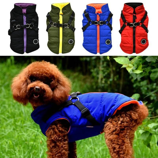Dog Zipper Jacket – Easy Wear & Comfortable Fit 1. Made of high-quality fabric, it is comfortable and skin-friendly, making your pets be willing to wear. 2. The thick vest can keep your dogs warm, which is suitable for autumn and winter. 3. The zipper des