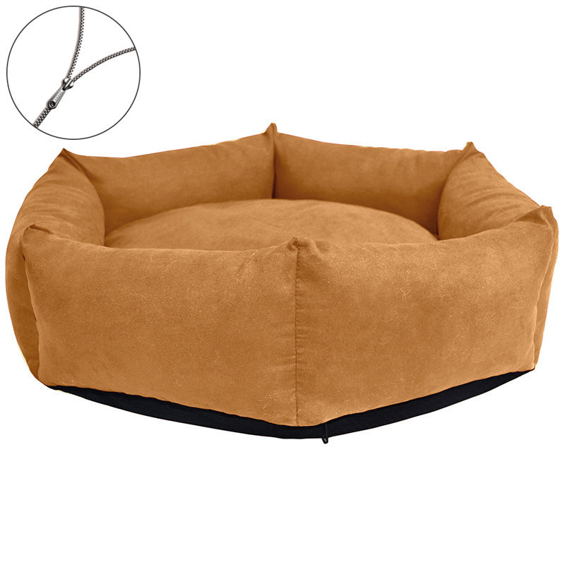 CozyHaven™ – All-Weather Washable Dog Kennel Product information: Materials: cloth Product category: pet nest Color: red, yellow, wine red, khaki, blue, dark green, light gray, dark gray, dark brown, purple Size: Outer Diameter S:50cm/19.68inch M:60cm/23.