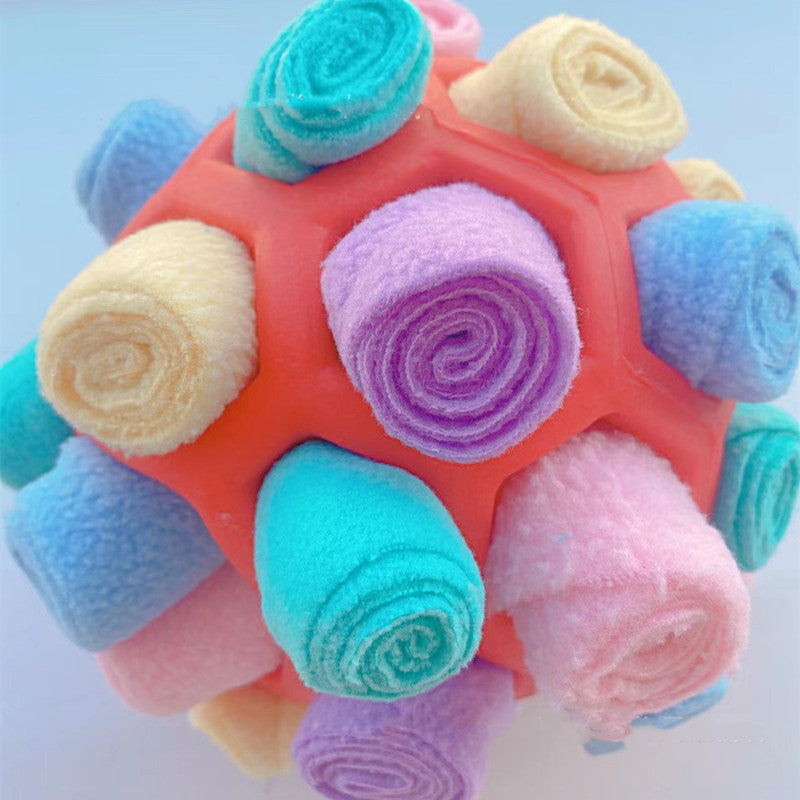 SniffFun™ Product information: Product category: Sniff toys Material: fleece+TPR rubber Specification: fried ball Color: red sphere rainbow color, green sphere rainbow color, white red green Christmas, pink purple, blue, unicorn color, white yellow orange