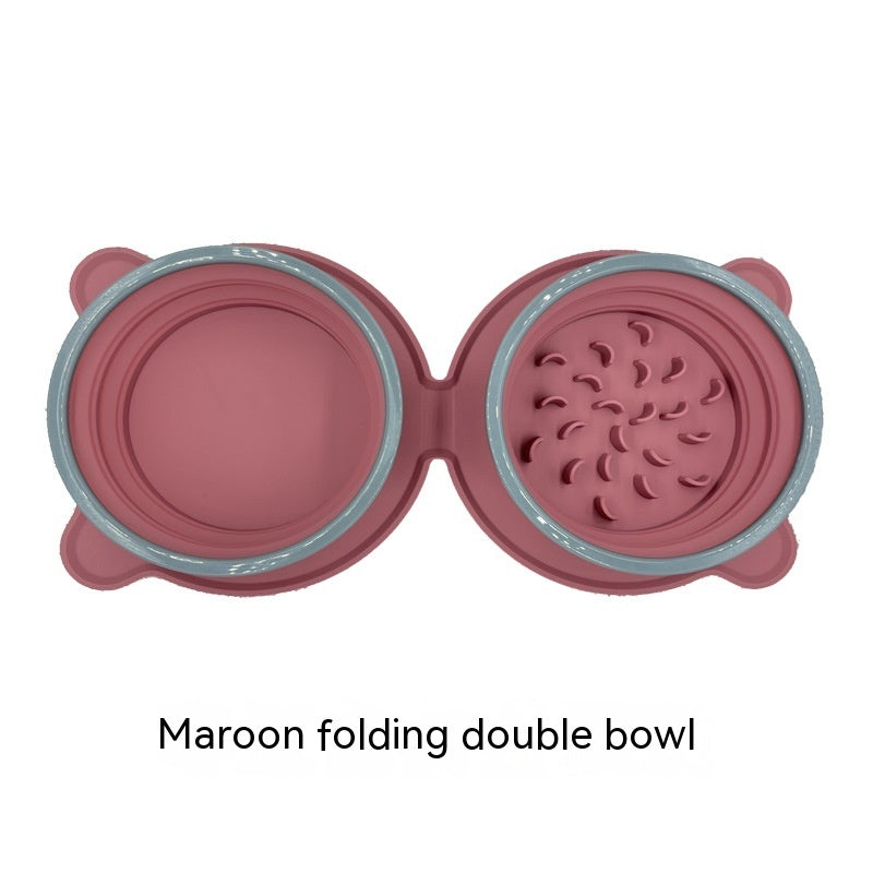 FurFold Pet Bowl Set Overview: 1. Foldable Dual Bowl: Collapsible dog bowls, that feed your pets with food & water at the same time, Portable with compact size, save your space when traveling, walking 2. High-Quality Material: Dog travel bowls are made of
