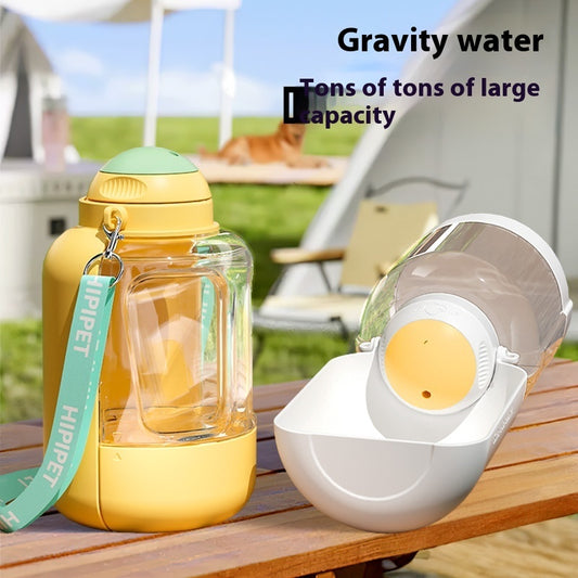 PawSip & Snack Pot 2-in-1 Portable Dog Water & Food Bottle – Hydration On-the-Go Make every walk, hike, or travel adventure with your furry companion easier with our 2-in-1 Dog Water Bottle with Food Container. Designed for convenience, durability, and po