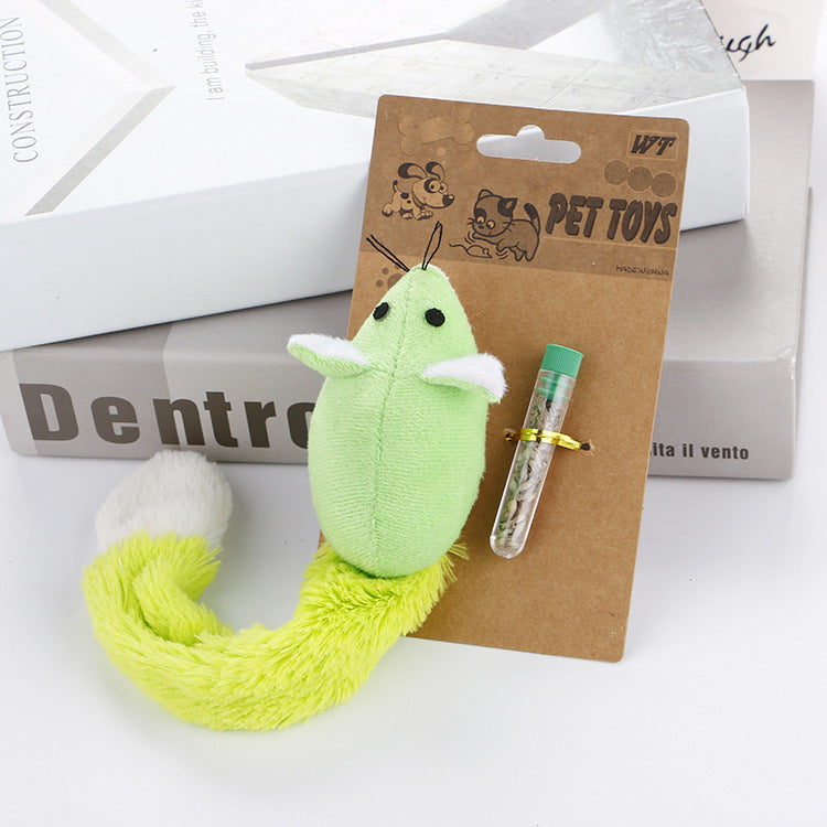PounceTail™ – Fun & Engaging Cat Mouse Toy Overview: Good material, High quality. 100% Brand New. A variety of colors, any choice. Specifications: Product information: The mouse comes with a mint refill Product color: green/blue/orange/coffee Suitable for